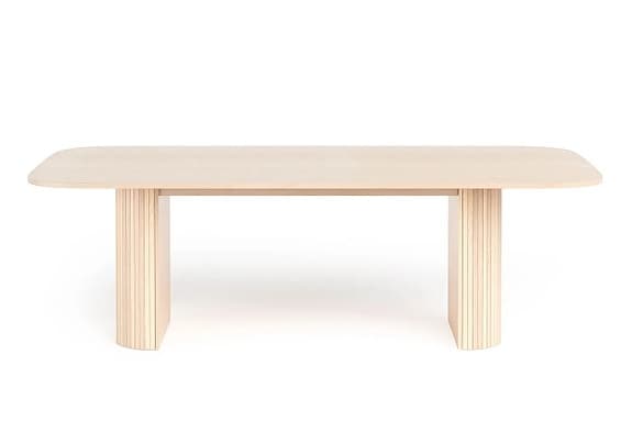 Matbord 240 cm Ljust vitlaserat ekträ NYTT