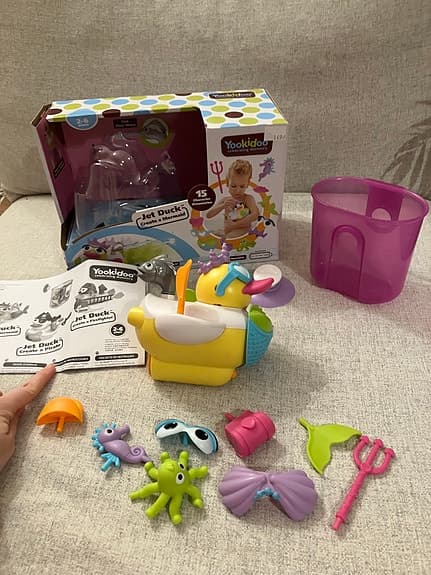 Yookidoo Jet Duck badleksak ankfigur med tillbehör