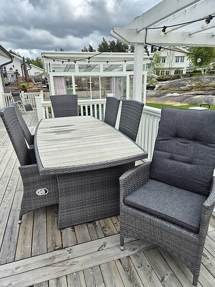 Magaluf utegrupp / Matgrupp inkl 6 stolar och dynor