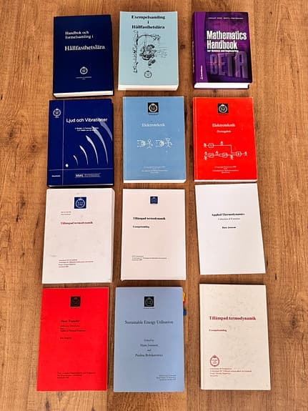 Kurslitteratur KTH – mekanik, matematik, termo, elektronik