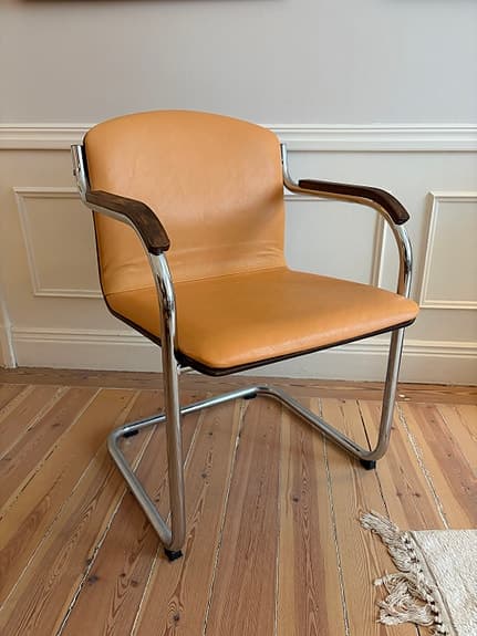 Designstol i Bauhaus-stil | Äkta läder