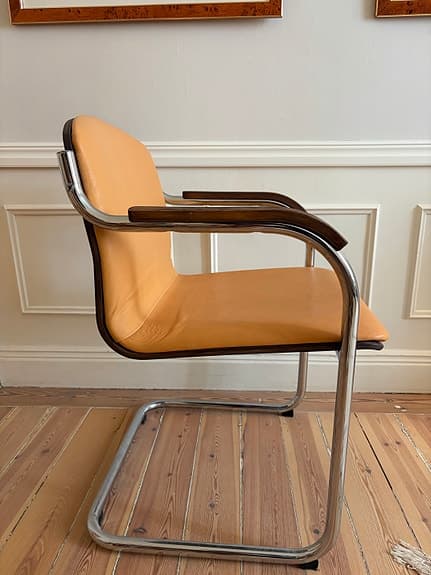 Designstol i Bauhaus-stil | Äkta läder