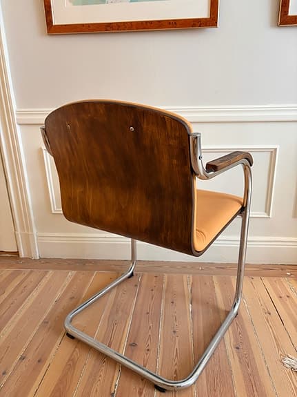 Designstol i Bauhaus-stil | Äkta läder