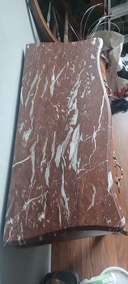 Rokoko byrå med marmor skiva
