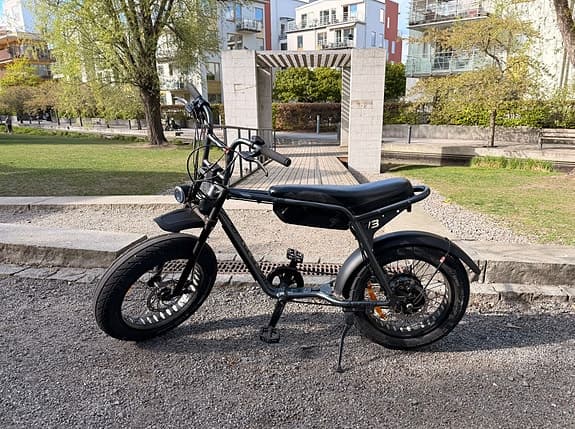 Unisex elcykel 20" svart fatbike-stil