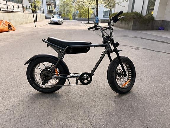 Unisex elcykel 20" svart fatbike-stil