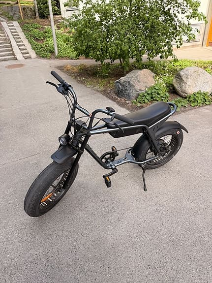 Unisex elcykel 20" svart fatbike-stil