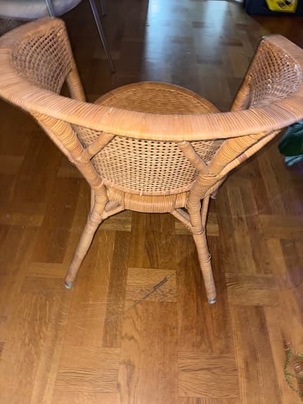 Vintage rottingstol  i bohostil