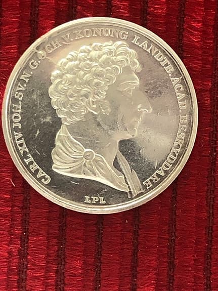 Carl XIV Johan minnesmedalj i silver 1916