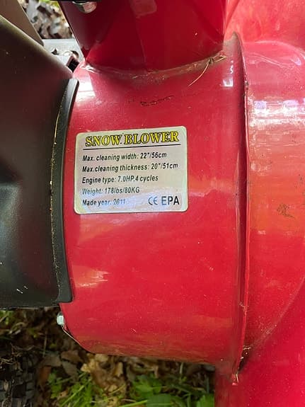 Snöslunga Snow Blower 22" röd bensin