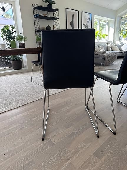 IKEA Lillånäs matstolar svart/krom