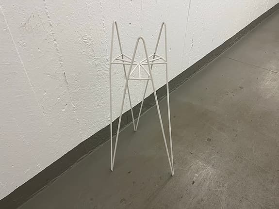 Vit växtställning/piedestal, metall, Åhléns