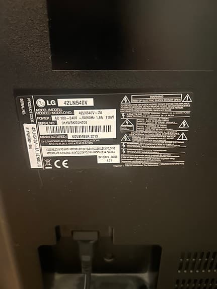 LG 42LN540V 42" LED-TV svart