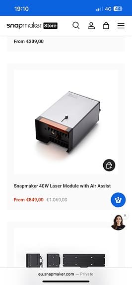 Laser/cnc/3d printer Snapmaker 2.0 med alla Tillägg i nyskick.