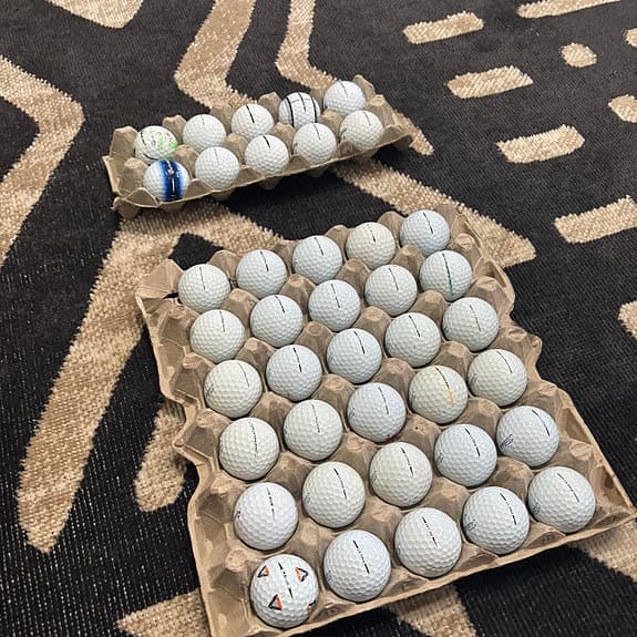 Golfbollar blandade märken vit