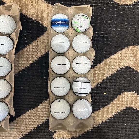 Golfbollar blandade märken vit