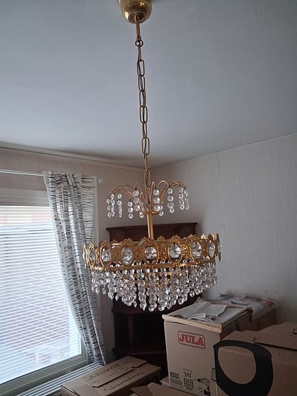Äkta behömisk Kristallarmatur 24 karat
