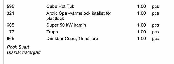 Rejäl vedeldad badtunna med värmelock och 50 kW kamin