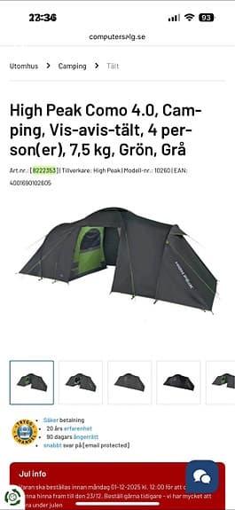 High Peak tält Como 4.0