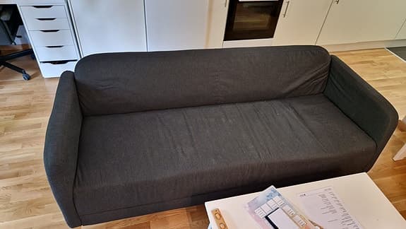 Ikea soffa 3-sits svart tyg - Linanäs
