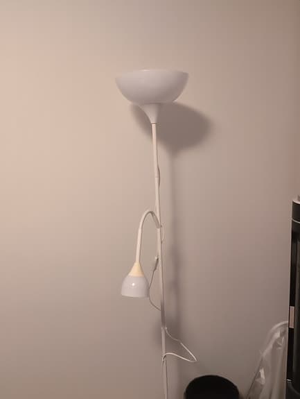 Ikea sofflampa vit