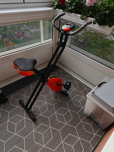 Träningscykel / motionscykel svart/orange