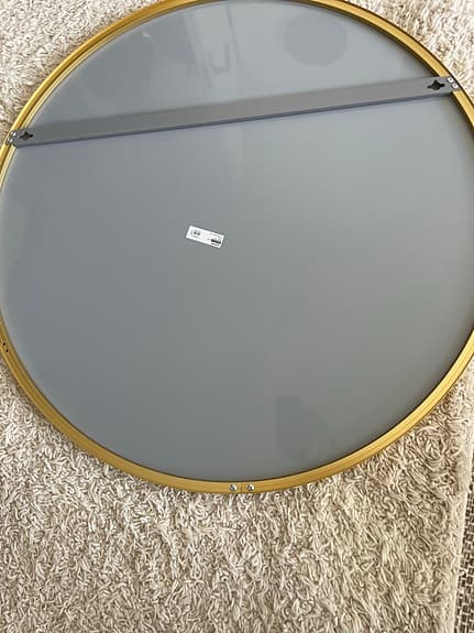 IKEA rund spegel med guldram