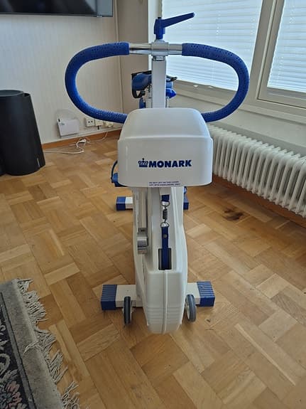 Monark Ergomedic 828 E motionscykel vit/blå