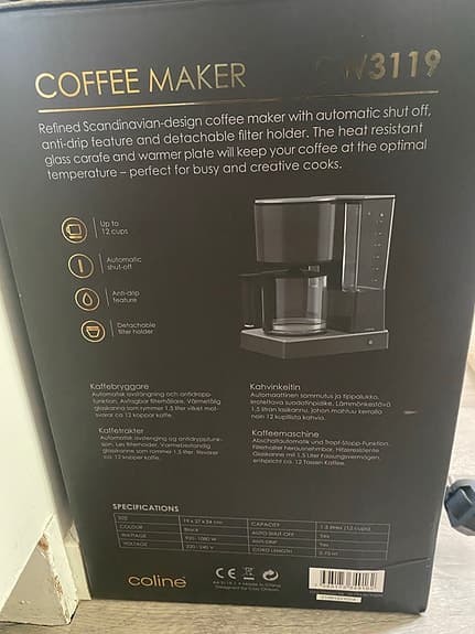 Coline kaffebryggare 1,5 L svart