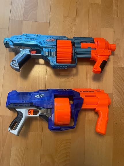 Nerf leksaksvapen paket med flera blasters