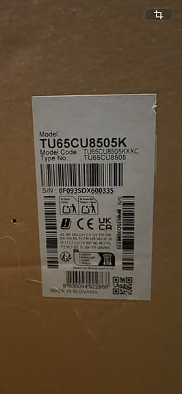 Samsung 65" CU8505 Crystal UHD 4K Smart TV (2023)