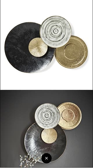 Mio väggdekoration metall rund flerfärgad