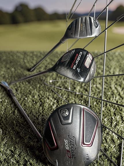Titleist och Cobra golfklubbor driver/fairway