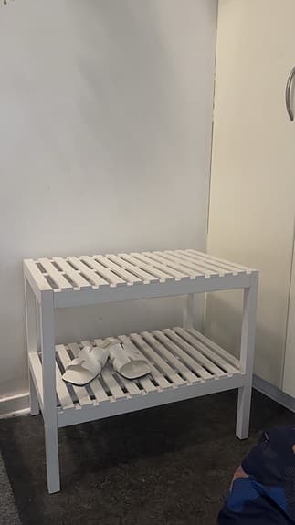 IKEA bänk / skohylla vit