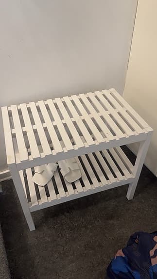 IKEA bänk / skohylla vit
