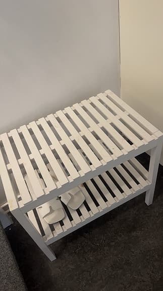 IKEA bänk / skohylla vit