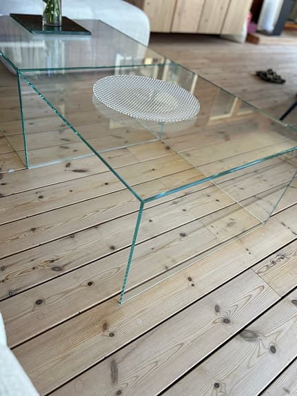 soffbord i glas - rektangulärt