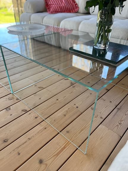soffbord i glas - rektangulärt