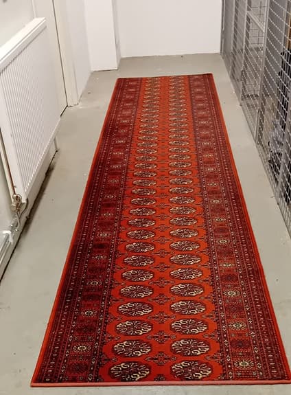 vacker mönster handknut bochara ullmatta