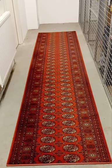 vacker mönster handknut bochara ullmatta