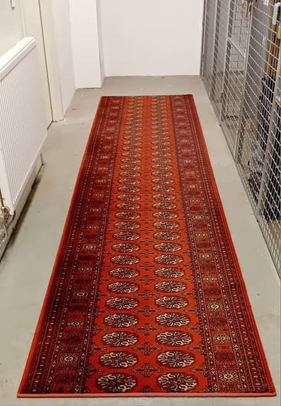vacker mönster handknut bochara ullmatta