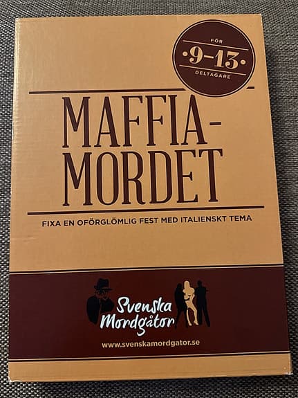 Svenska Mordgåtor Maffiamordet mordgåta spel 9–15 personer