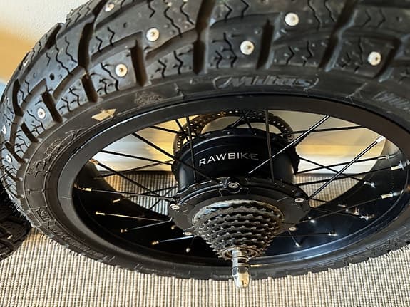 Vinterhjul till RAWBIKE 750W – komplett hjulset (enkelt byte!)