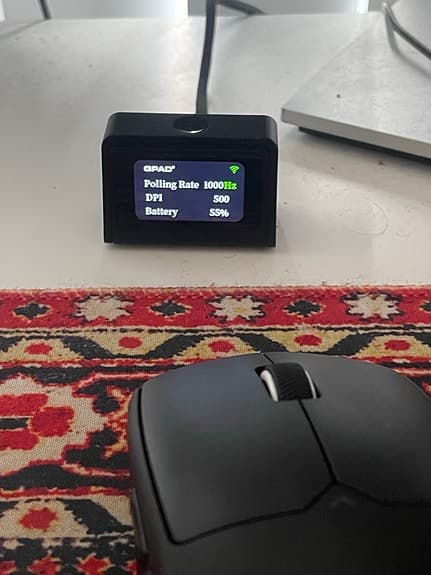 QPAD trådlös gamingmus svart (nypris 1200kr)
