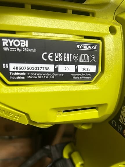 Ryobi lövblås och lövsug med uppsamlare