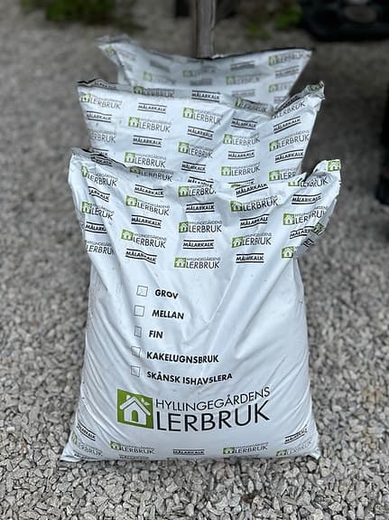 3x Hyllingegårdens lerbruk 20 kg säck