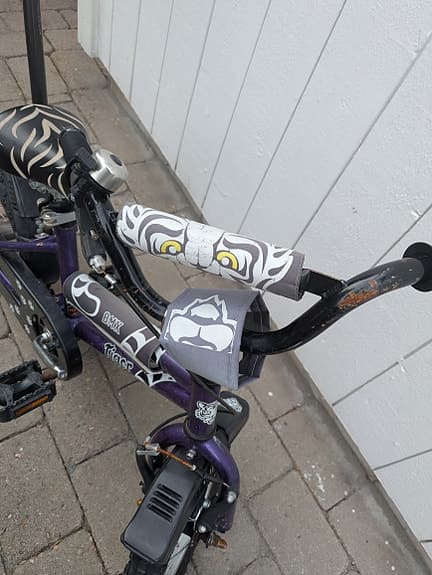 Barncykel BMX Tiger med lära-sig-cykla-stång