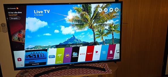 TV-modell är LG 55UK6470PLC.
Det är en 55-tums LG 4K Smart TV  med webOS. �