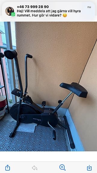 Träningscykel motionscykel svart