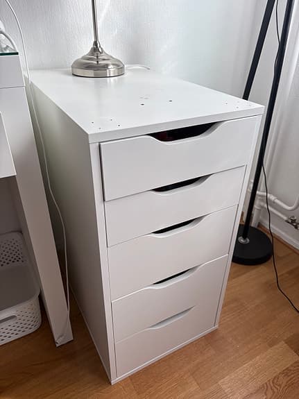 Vit byrå ikea , förvaringslådor